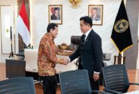 Wakil Gubernur Aceh, Fadhlullah didampingi Juru Bicara Pemerintah Aceh, Teuku Kamaruzzaman, dan sejumlah Anggota DPR Aceh, saat bertemu Menteri Hukum Supratman Andi Agtas, di Kementerian Hukum, Jakarta, Rabu (28/5/2025).