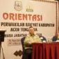 Plt. Sekda Aceh, Muhammad Nasir, S.IP, MPA memberi sambutan dan sekaligus membuka Orientasi Anggota DPRK Aceh Tenggara Masa Jabatan 2024-2029 dihadiri Wakil Bupati Aceh Tenggara, dr. Heri Al Hilal serta Ketua DPRK Aceh Tenggara, Denny Febrian Roza S.STP, M.Si di hotel Hermes, Banda Aceh. (Foto Humas Aceh)
