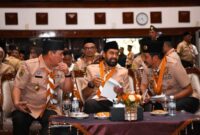 Gubernur Aceh, Muzakir Manaf membuka secara resmi musyawarah daerah (musda) ke-x gerakan pramuka Aceh 2025 di Anjong Mon Mata Komplek Pendopo Gubernur Aceh, Rabu, (18/6/2025)