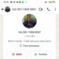 Keterangan : Ini adalah nomor handphone dan WhatsApp pelaku yang menggunakan Profil An.Heri Ulka (Foto Hasil Layar Tangkap)