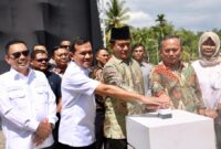 Pemerintah meresmikan pembangunan Memorial Living Park yang dibangun di bekas lokasi Pos Statis Rumoh Geudong pada masa Daerah Operasi Militer (DOM) di Aceh, di Gampong Bili, Kecamatan Glumpang Tiga, Kabupaten Pidie, pada Kamis, (10/7/2025).