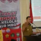 Wakil Gubernur Aceh, H.Fadhlullah, SE menghadiri sekaligus menyampaikan sambutan pada Duek Pakat Nasional Tata Kelola Dapur Makan Bergizi Gratis (MBG) di Balai Sidang Fakultas Ekonomi dan Bisnis USK, Senin, (7/7/2025).