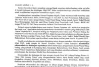 Surat Rekomendasi Majelis Ulama Indonesia  (MUI) Pusat, mengenai pengembalian tanah wakaf Blang Padang kepada Masjid Raya Baiturrahman Banda Aceh