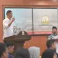 Sekretaris Daerah Aceh, M. Nasir melaunching Dashboard Peta aksi dan Partisipasi masyarakat untuk penanggulangan bencana Aceh di Gedung Serbaguna Setda Aceh Jumat (27/2/2026) Foto : Humas Pemerintah Aceh