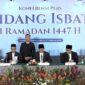 Konferensi pers sidang isbat (Dok.YouTube Kemenag)