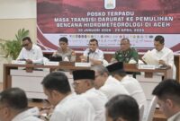 Wakil Gubernur Aceh Fadhlullah, SE, didampingi Sekretaris Daerah Aceh M Nasir, memimpin rapat terkait penanganan inflasi, peringatan Malam Nuzulul Qur’an dan Festival Ramadhan 1447 H, Rabu (4/3/2026) di ruang potensi daerah Setda Aceh.