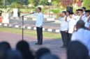 Sekda Aceh, M. Nasir Pimpin Apel Perdana Idul Fitri 1447 H/2026 M dan Halal Bihalal bersama dengan Seluruh Kepala SKPA dan Eselon III dan IV serta seluruh Staf di lingkungan Pemerintah Aceh di Halaman Kantor Gubernur Aceh, Rabu, (25/3/2026).