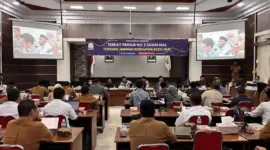 DPRA menggelar Rapat Dengar Pendapat (RDP) terkait polemik Pergub Aceh Nomor 2 Tahun 2026 tentang Jaminan Kesehatan Aceh (JKA) di Ruang Serba Guna DPRA, Selasa (28/4/2026).