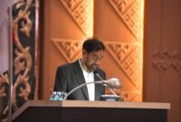 Gubernur Aceh Muzakir Manaf mengikuti Rapat Paripurna Dewan Perwakilan Rakyat Aceh (DPRA) Tahun 2026 yang berlangsung di Aula Gedung Utama DPRA, Senin (6/4/2026).