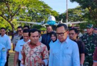 Wagub Fadhlullah bersama Wakil Menteri Dalam Negeri Bima Arya Sugiarto, Wali Kota Banda Aceh Illiza Sa’aduddin Djamal, Ketua DPRA Zulfadhli, serta berbagai unsur terkait meninjau langsung Lapangan Blang Padang, Banda Aceh, Rabu (19/8/2026) sore.