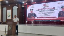Kajati Aceh, Teuku Rahmatsyah, SH., MH., M.Kn., menyampaikan sambutan pada silaturahmi bersama wartawan dan organisasi pers di Aula Serbaguna Kejaksaan Tinggi (Kejati) Aceh Banda Aceh, Selasa, (1/9/2026)