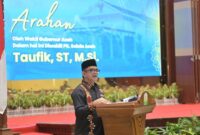 Plt Sekda Aceh, Taufik, ST, M.Si., membuka Rapat Kerja Daerah (Rakerda) Dekranasda Provinsi Aceh, Jumat, (11/92026). Foto: Humas Pemerintah Aceh