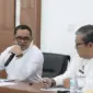 PIMPIN RAPAT : Plt. Sekda Aceh Taufik memimpin rapat persiapan percepat perubahan RKPA Tahun 2026 di Ruang Rapim P2K, Kantor Gubernur Aceh, Jumat (4/9/2026).