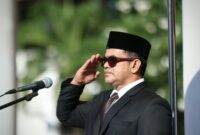 Pelaksana Tugas (Plt) Sekretaris Daerah Aceh, Taufik, ST, M.Si bertindak sebagai Inspektur Upacara (Irup) Peringatan Hari Kesaktian Pancasila Tahun 2026 di Halaman Kantor Gubernur Aceh, Kamis (1/10/2026). Foto: Humas Aceh